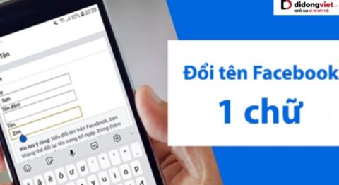cách đổi tên Facebook 1 chữ
