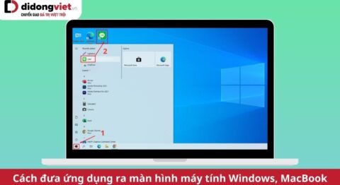 cách đưa ứng dụng ra màn hình máy tính