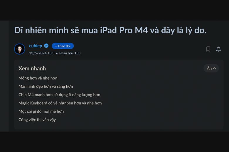 đánh giá iPad Pro M4 