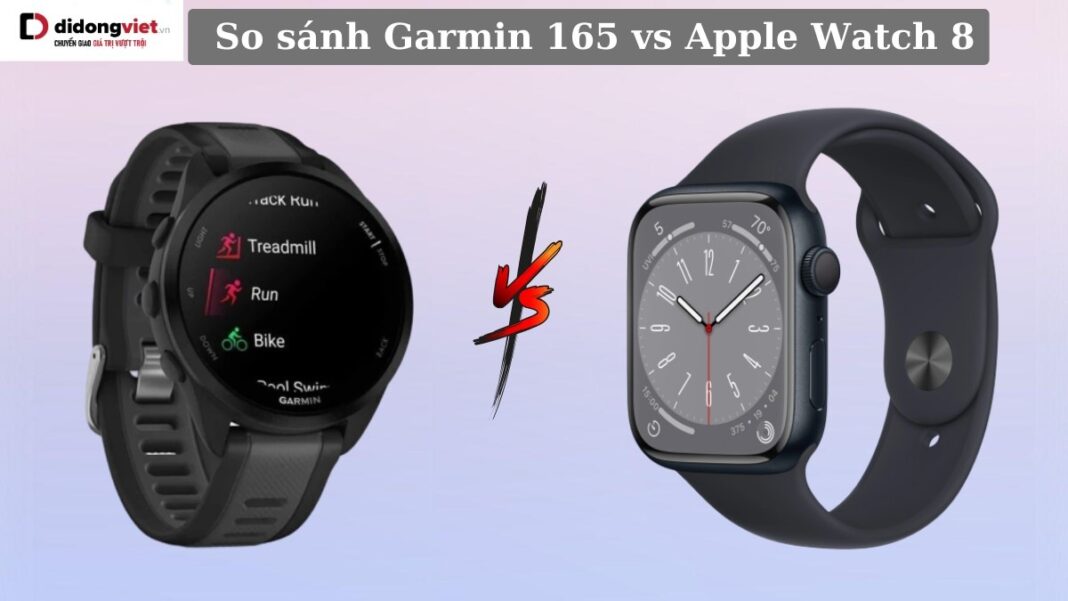 Garmin 165 vs Apple Watch 8