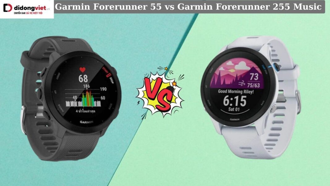 Garmin Forerunner 55 vs Garmin Forerunner 255 Music