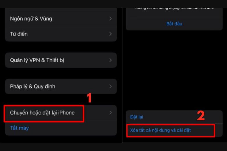 Cách xóa dữ liệu trên iPhone cũ