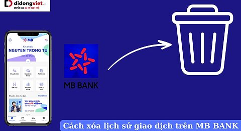 cách xóa lịch sử giao dịch MB