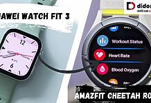 Huawei Watch Fit 3 và Amazfit Cheetah Round