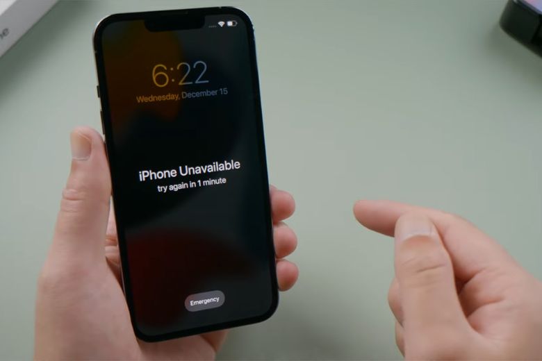 iPhone không khả dụng 