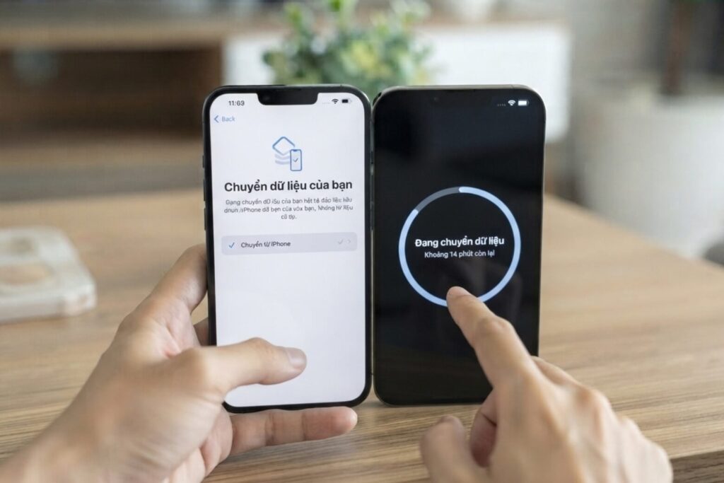 Cách chuyển dữ liệu từ iPhone cũ sang iPhone mới an toàn và nhanh chóng 23 cach chuyen du lieu tu iphone sang iphone chuyen du lieu khong day buoc 4 didongviet