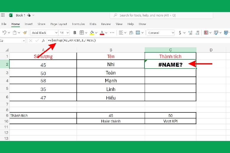 loi spill trong excel 15