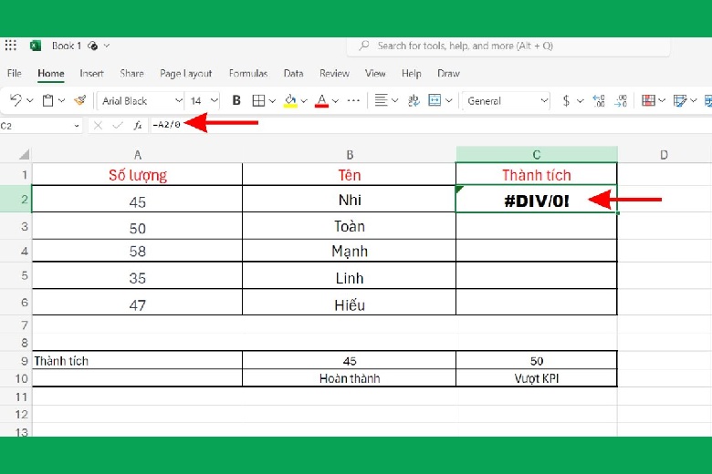 loi spill trong excel 16