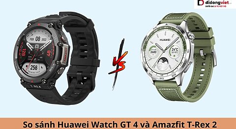 So sánh Huawei Watch GT 4 và Amazfit T-Rex 2: Dòng nào phù hợp với bạn? so sánh Huawei Watch GT4 vs Amazfit T-Rex 2