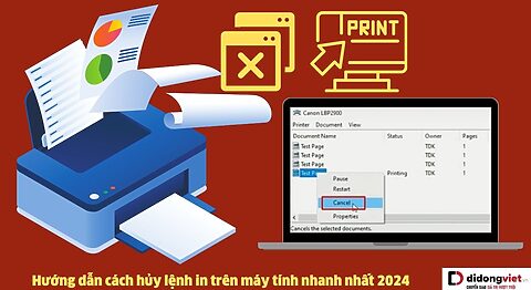 cách huỷ lệnh in