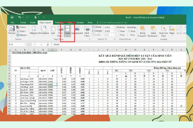 cach in excel vua trang giay a4 2 2