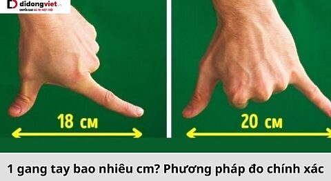 1 gang tay bao nhiêu cm