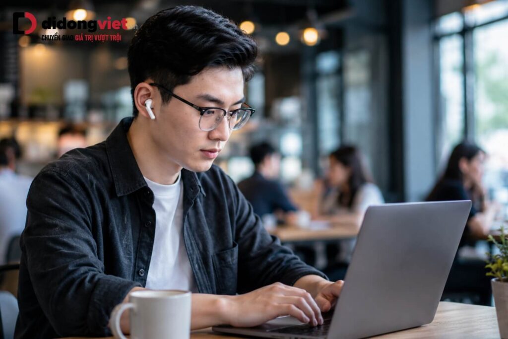 Có nên mua AirPods 4? Đánh giá thực tế và cách chọn phiên bản phù hợp 7 Trải nghiệm đeo tai nghe AirPods 4 bản chống ồn ANC trong quán cafe