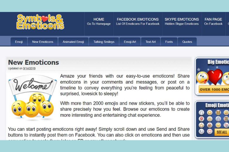 Cách đổi font chữ Facebook với Symbols & Emoticons