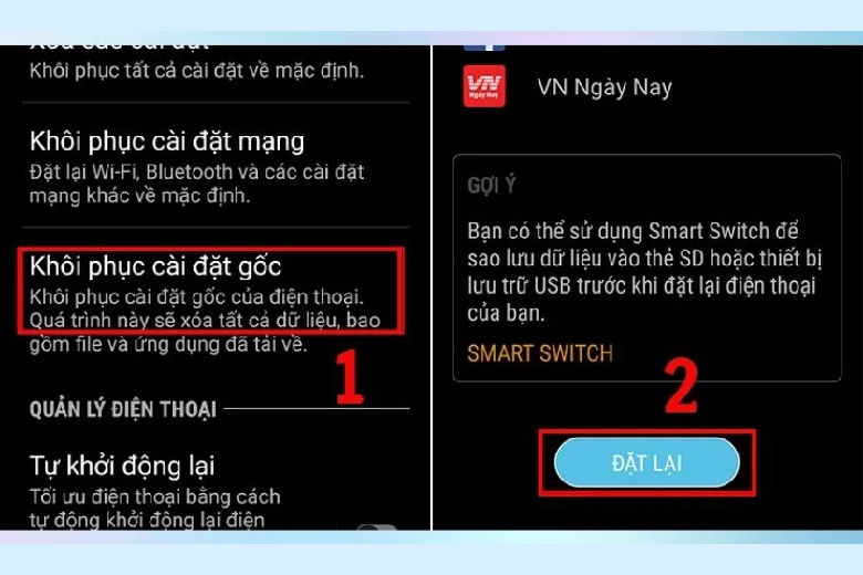 loi dien thoai samsung 8