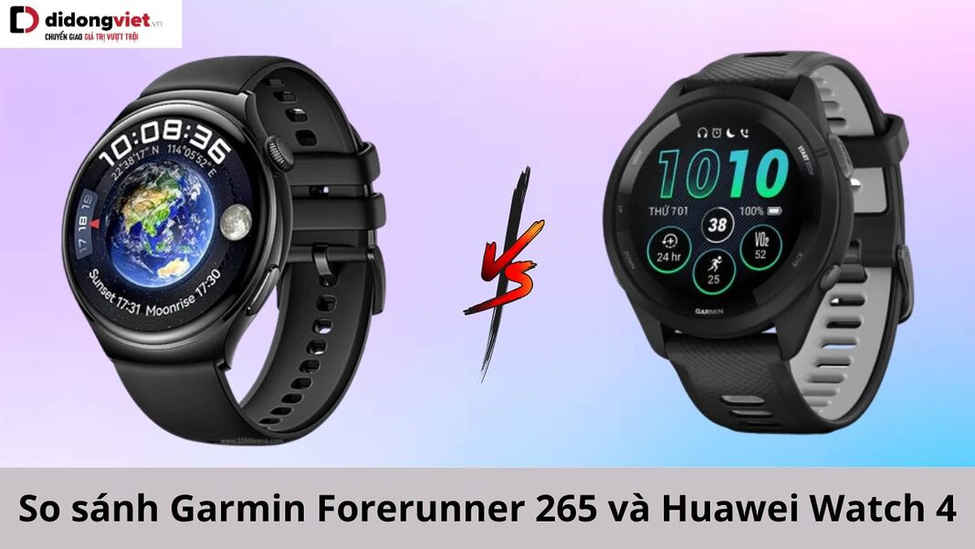 so sánh Garmin Forerunner 265 vs Huawei Watch 4