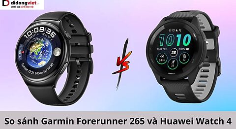 so sánh Garmin Forerunner 265 vs Huawei Watch 4