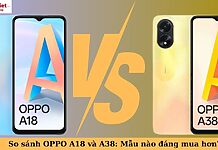 so sánh oppo a18 và a38