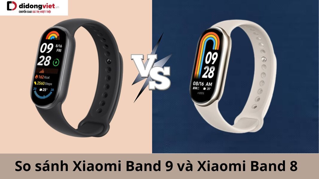 so sánh Xiaomi Band 9 và Xiaomi Band 8