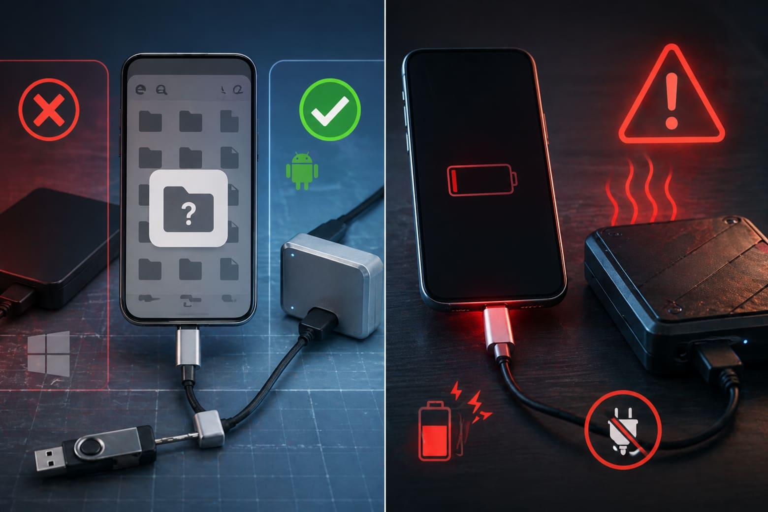 USB OTG là gì: Công nghệ cốt lõi biến smartphone thành trạm làm việc đa năng 7 Góc khuất kỹ thuật: Rủi ro khi dùng cáp OTG sai cách