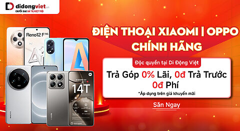 Ưu đãi độc quyền Trả góp 0% Lãi, Trả trước 0đ, Phí 0đ áp dụng trên giá khuyến mãi – Duy nhất tại Di Động Việt. Săn ngay!
