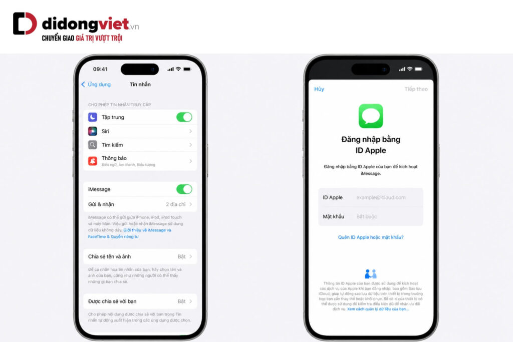 Cách bật iMessage trên iPhone và khắc phục lỗi "Đang chờ kích hoạt" 10 Bật iMessage và đăng nhập Apple ID để hoàn tất kích hoạt.