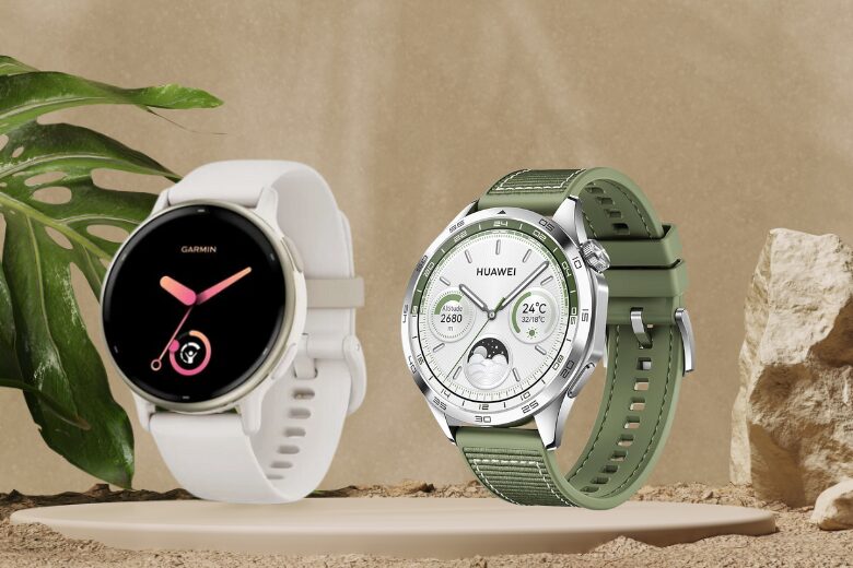 so sanh huawei watch gt 4 va garmin vivoactive 5 8