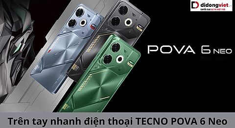 Trên tay nhanh điện thoại TECNO POVA 6 Neo: Thiết kế phong cách chiến binh gaming trên tay nhanh TECNO POVA 6 Neo