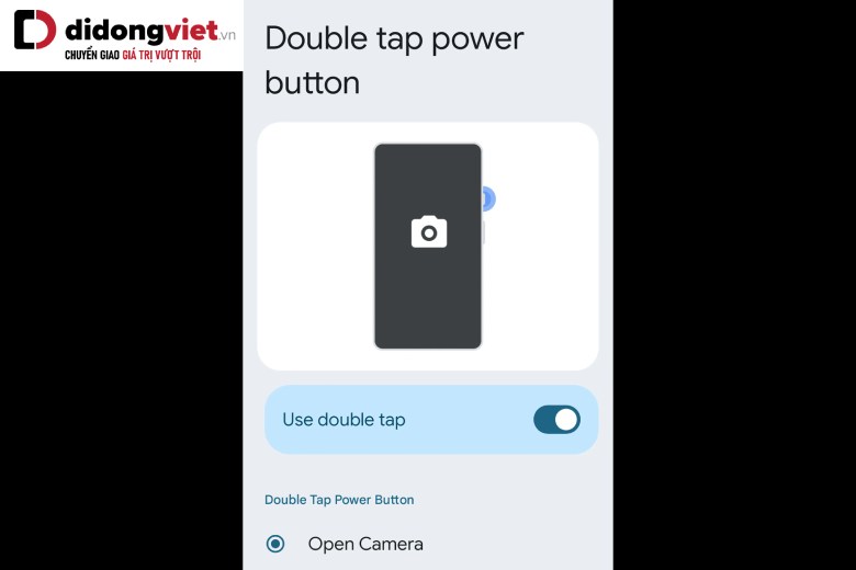 Android 16 mang đến tùy chọn thay đổi phím tắt camera thành ví điện tử 4 android 16 camera button change anh 1