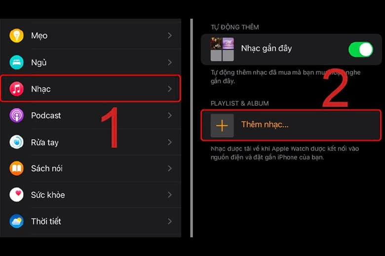 cách nghe nhạc trên Apple Watch