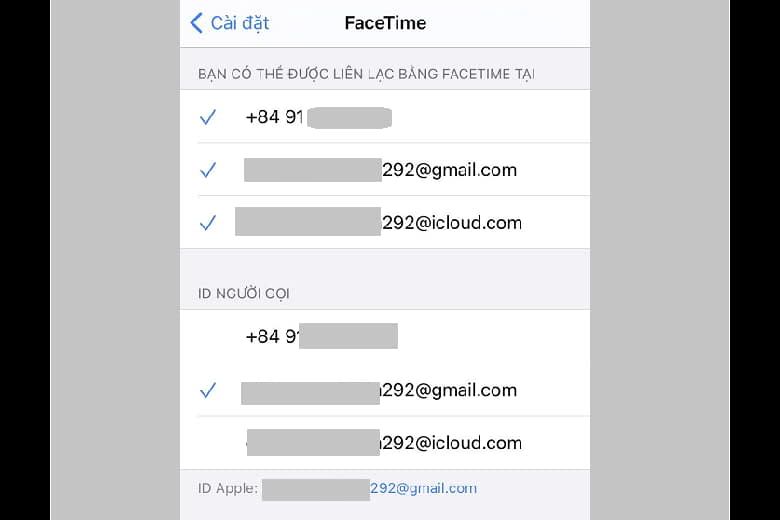 Cách thêm email để thực hiện gọi và nhận cuộc gọi từ FaceTime