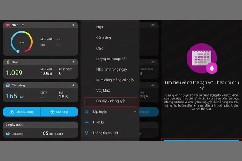 Cách thiết lập tính năng theo dõi chu kỳ kinh nguyệt trên Smartwatch