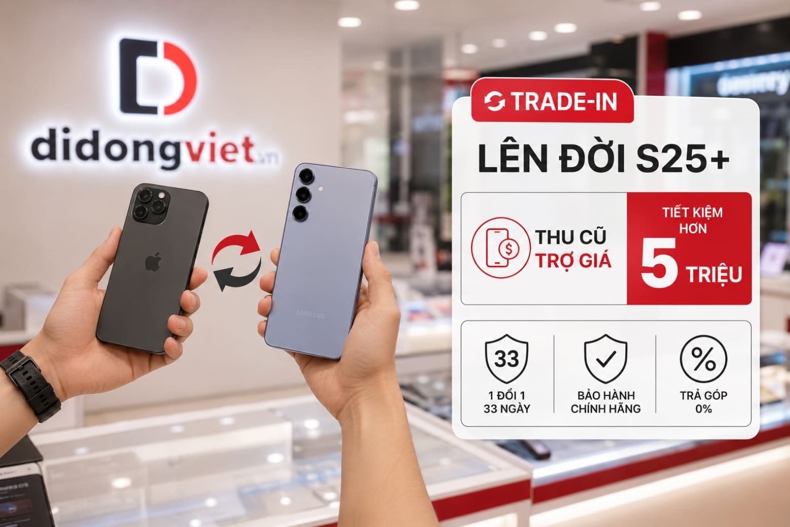 Đánh giá trên tay Galaxy S25 Plus chính hãng: Cân bằng hoàn hảo, hiệu năng thực tế và bài toán lên đời 12 Quyết định lên đời: Tổng chi phí sở hữu khi Trade-in tại Di Động Việt