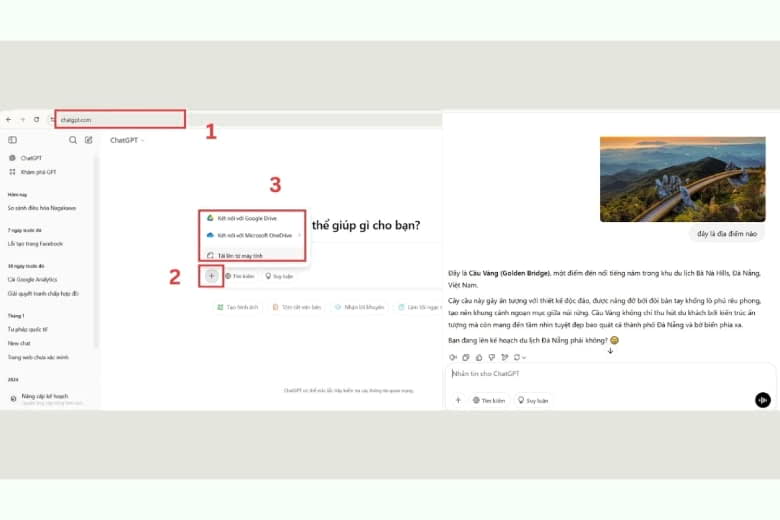 Cách upload ảnh lên ChatGPT