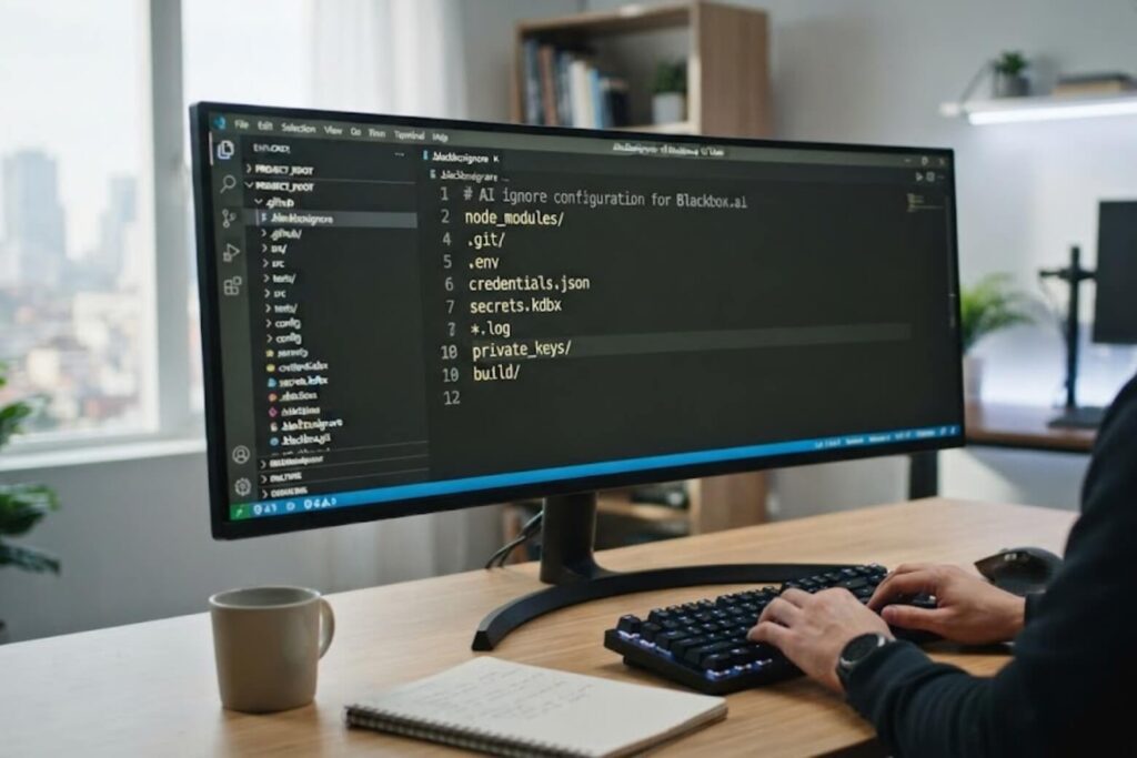 Blackbox AI là gì: Hướng dẫn sử dụng công cụ hỗ trợ viết code 6 Khi dùng BLACKBOX.AI, hãy bảo vệ mã nguồn bằng .blackboxignore và hạn chế quyền truy cập dữ liệu.