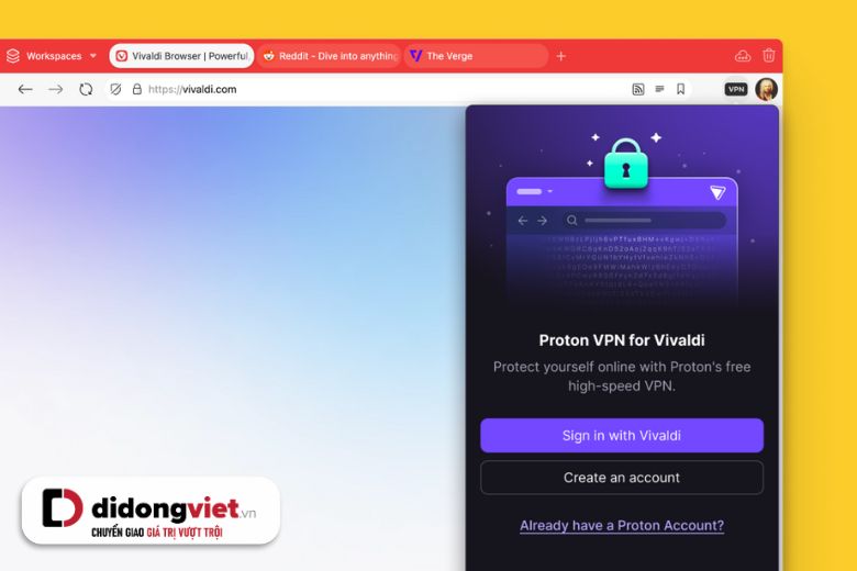Trình Duyệt Vivaldi Thêm Tính Năng ProtonVPN Tích Hợp Sẵn 4 vivaldi 2