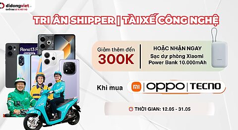 TRI ÂN SHIPPER | TÀI XẾ CÔNG NGHỆ: MUA ĐIỆN THOẠI GIẢM THÊM ĐẾN 300K HOẶC NHẬN NGAY SẠC DỰ PHÒNG XIAOMI CHÍNH HÃNG