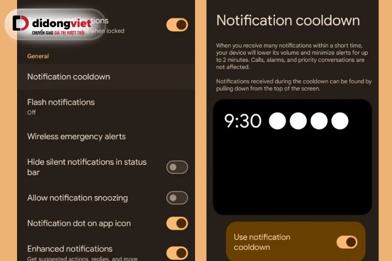 android 16 notification cooldown
