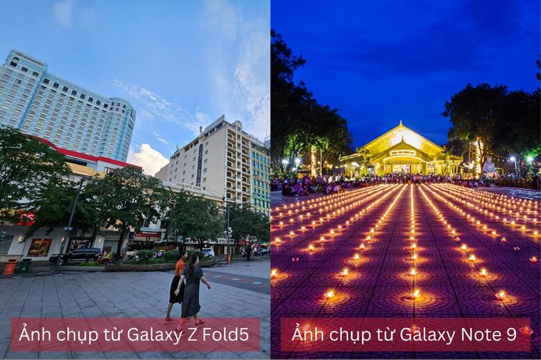 So sánh Samsung Galaxy Z Fold5 và Note 9 15 Camera của Z Fold5 vượt trội về mọi mặt
