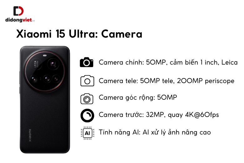 So sánh Xiaomi 15 Ultra và Xiaomi 14T: 5 Điểm Khác Biệt Đột Phá Định Hình Lựa Chọn Flagship 18 Camera của Xiaomi 15 Ultra chuyên nghiệp và đa dụng hơn, với khả năng zoom xa, chụp thiếu sáng và quay phim vượt trội