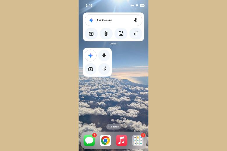 Gemini cập nhật cho iPhone: Thêm widget màn hình chính, truy cập AI chỉ với một chạm 6 gemini iphone widget 2