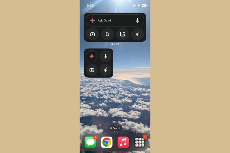 Gemini cập nhật cho iPhone: Thêm widget màn hình chính, truy cập AI chỉ với một chạm 7 gemini iphone widget 3