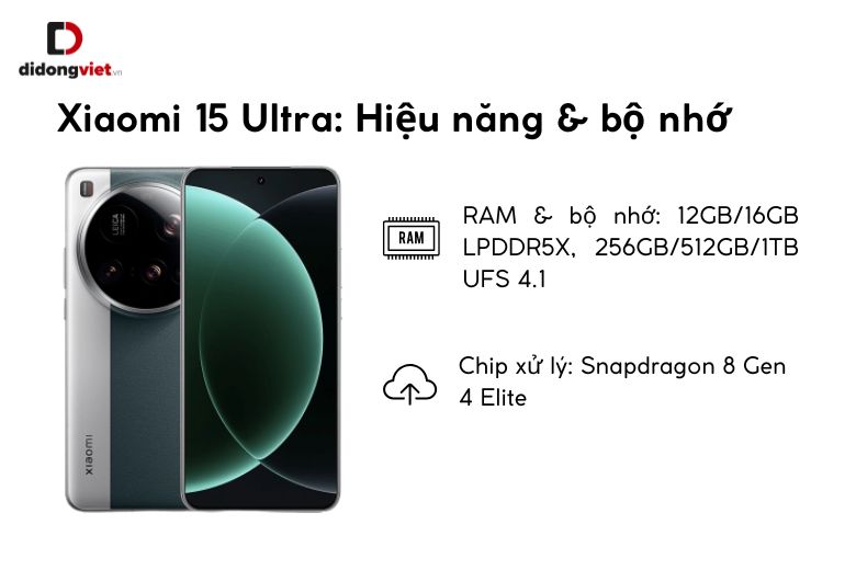 So sánh Xiaomi 15 Ultra và Xiaomi 15: 6 Điểm Khác Biệt Vượt Trội Đánh Thức Khát Vọng Công Nghệ 20 Hiệu năng vượt trội với chip Snapdragon 8 Gen 4 Elite trên Xiaomi 15 Ultra