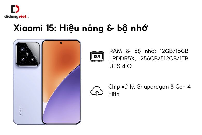 So sánh Xiaomi 15 Ultra và Xiaomi 15: 6 Điểm Khác Biệt Vượt Trội Đánh Thức Khát Vọng Công Nghệ 21 Hiệu năng vẫn đảm bảo mạnh mẽ với chip Snapdragon 8 Gen 4 Elite trên Xiaomi 15