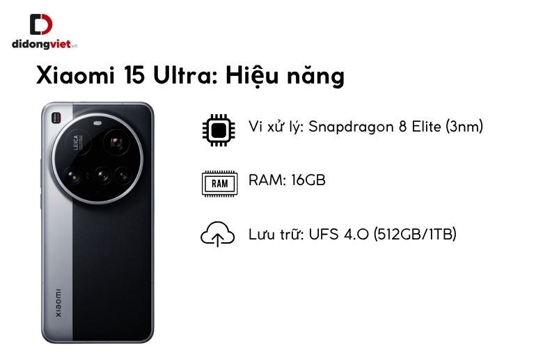 So sánh Xiaomi 15 Ultra và Xiaomi 14T: 5 Điểm Khác Biệt Đột Phá Định Hình Lựa Chọn Flagship 16 Về hiệu năng, Xiaomi 15 Ultra vượt trội với chip Snapdragon 8 Elite, RAM lớn và lưu trữ nhanh