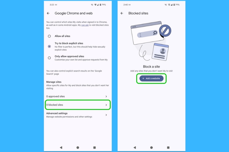 Hướng Dẫn Kiểm Soát Điện Thoại Của Trẻ Với Google Family Link Trên 2 Nền Tảng iOS và Android 24 kiem soat dien thoai cua tre google family link set up web block 2