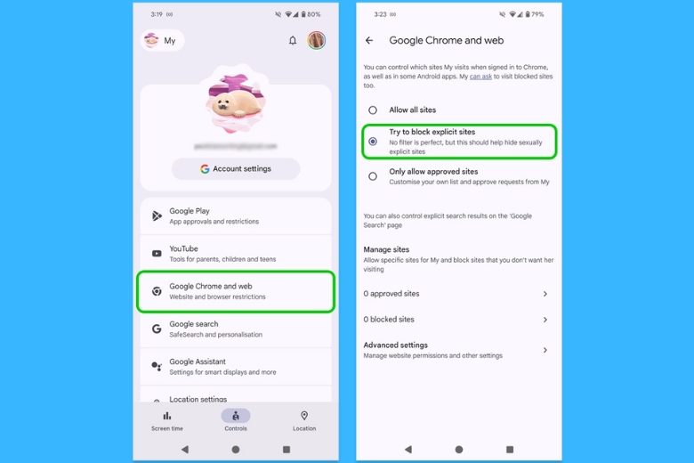 Hướng Dẫn Kiểm Soát Điện Thoại Của Trẻ Với Google Family Link Trên 2 Nền Tảng iOS và Android 23 kiem soat dien thoai cua tre google family link set up web block