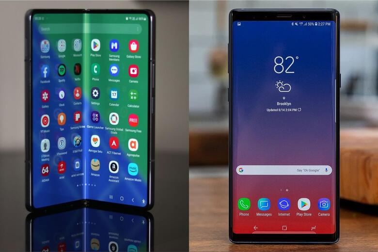 So sánh Samsung Galaxy Z Fold5 và Note 9 14 Z Fold5 có không gian hiển thị lớn hơn