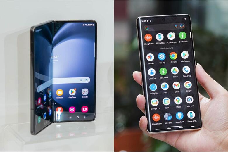 So sánh Samsung Galaxy Z Fold5 và Google Pixel 7 Pro 14 Màn hình sắc nét của Samsung Galaxy Z Fold5 và Google Pixel 7 Pro