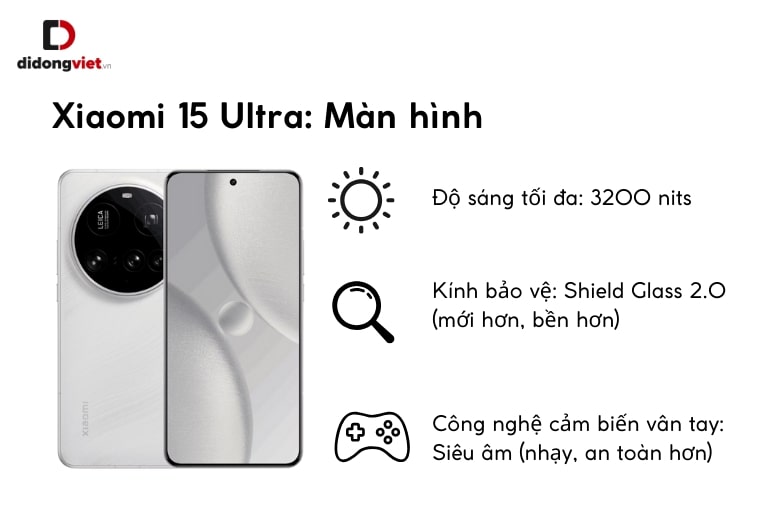 So sánh Xiaomi 15 Ultra và 14 Pro: 5 Bước Tiến Đột Phá Không Thể Bỏ Lỡ 14 Xiaomi 15 Ultra sở hữu màn hình sáng hơn, kính bền hơn và hiển thị ngoài trời vượt trội